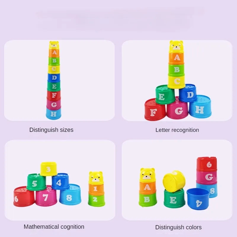 Brinquedo Jogo de Empilhar. Educação Infantil. Quebra-cabeçaKid Brain Response Battle Fold Cup Hand Speed Competition Fold Cup Child Stack Game Early Education Puzzle Train Board Games Toy