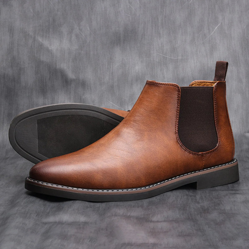 40~46 Men Chelsea Boots Brand Retro Comfortable 2023 Fashion Men Boots