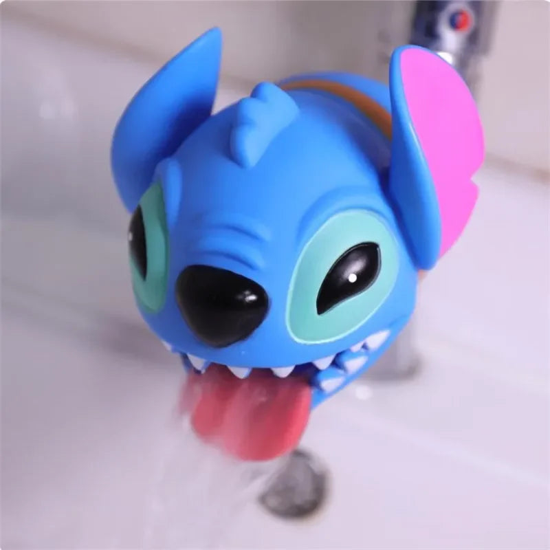 Acessório para torneira do banheiro - Disney Animation Cartoon Faucet Model Toy Cute stitch Mickey Mouse hand-washer model toy Home bathroom decorative model toys