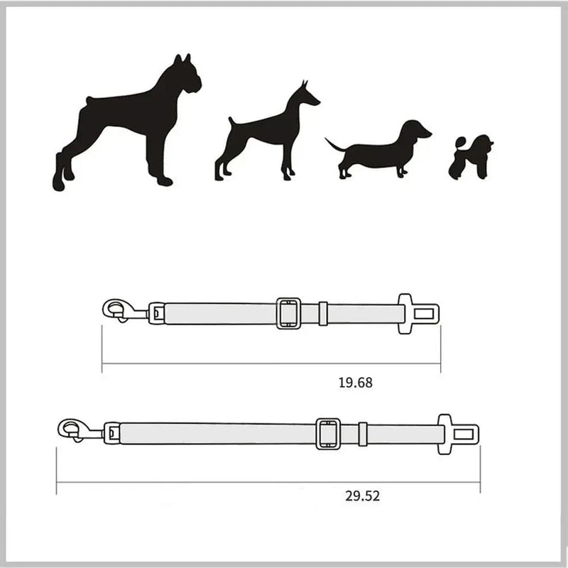 Cinto de segurança ajustável para cães e gatos, assento para animais de estimação, clipe de chumbo, alavanca de segurança, coleiras para cães, acessórios para cães