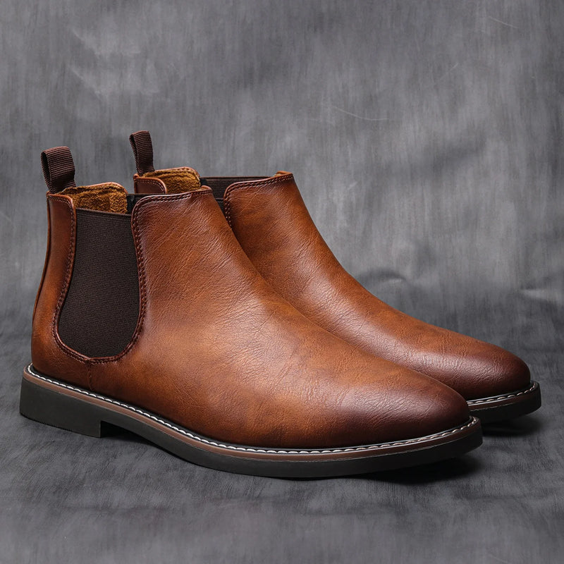 40~46 Men Chelsea Boots Brand Retro Comfortable 2023 Fashion Men Boots