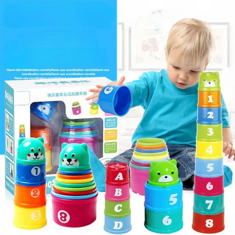 Brinquedo Jogo de Empilhar. Educação Infantil. Quebra-cabeçaKid Brain Response Battle Fold Cup Hand Speed Competition Fold Cup Child Stack Game Early Education Puzzle Train Board Games Toy