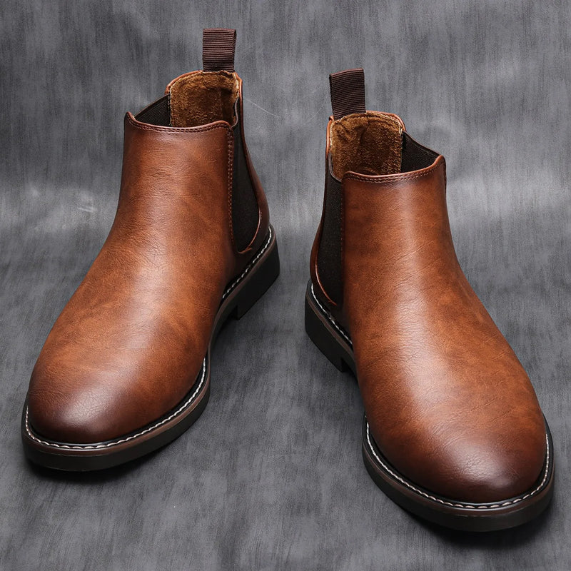 40~46 Men Chelsea Boots Brand Retro Comfortable 2023 Fashion Men Boots