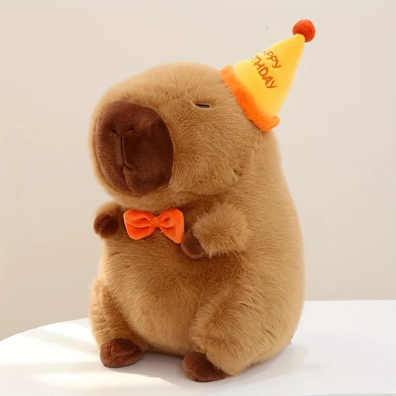 Boneco de pelúcia de 23cm "Capivara", brinquedo fofo, bonito e macio.