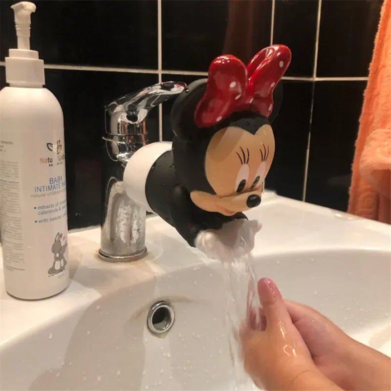 Acessório para torneira do banheiro - Disney Animation Cartoon Faucet Model Toy Cute stitch Mickey Mouse hand-washer model toy Home bathroom decorative model toys