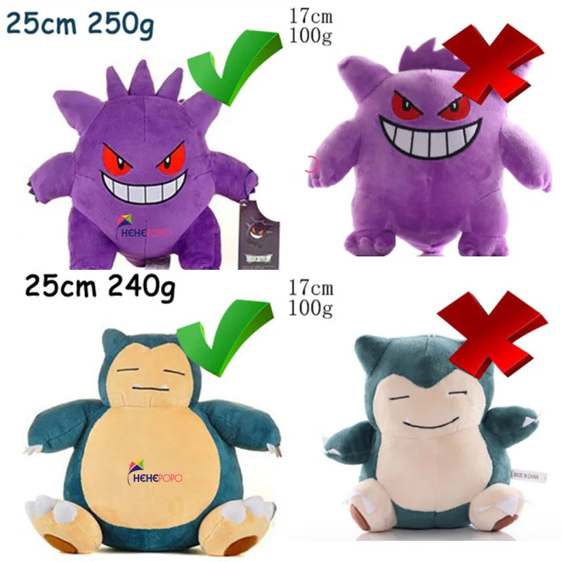 Pokemon brinquedo de pelúcia - Original Peluche Pokemon Gengar Peluche 24cm Pokemon stuffed Toy Cute Cartoon Pikachu Plush Doll Soft Doll Child Birthday Gift