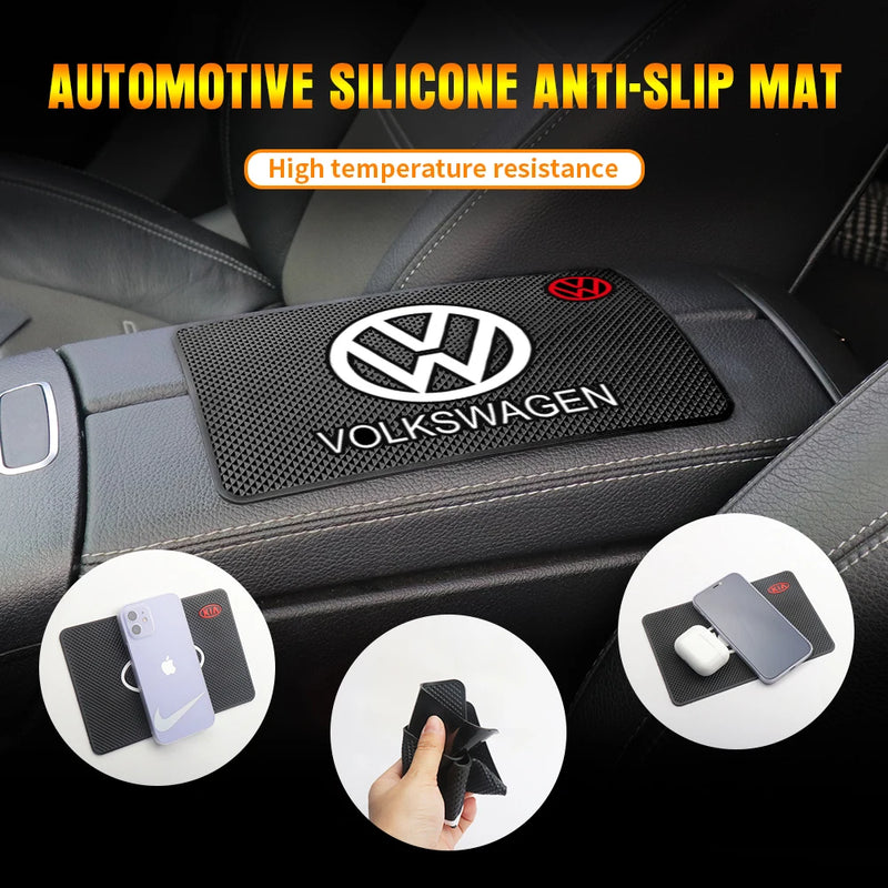 Tapete Suporte de Telefone Antiderrapante Pad Auto Acessórios Para CARRO 1PCS Black Car Dashboard Silicone Non Slip Mat Phone Holder Anti-skid Pad Auto Accessories For Volkswagen POLO passat Tiguan GTI