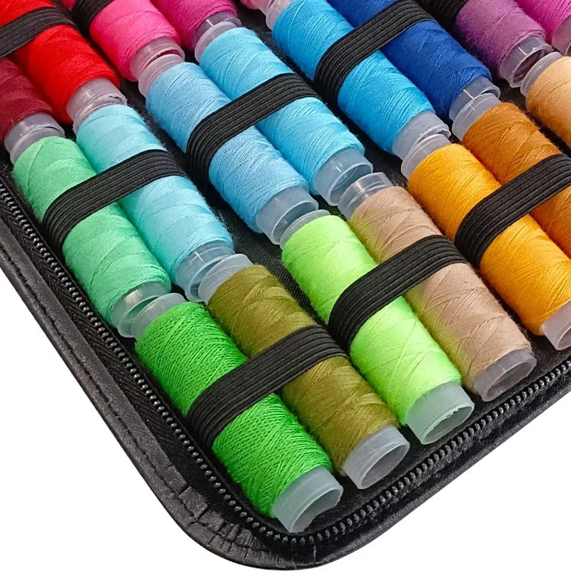 Conjunto de costura Caixa portátil - Sewing Kits DIY Multi-function Portable Sewing Box Set for Hand Quilting Needle Thread Stitching Embroidery Sewing Accessories